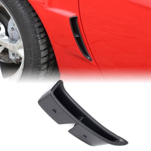 Moittellc Car Fender Side Vents Compatible with Chevy Corvette C6 20052013Rear Brake Duct Scoops Air Flow Intake Hole Grille Spoiler C6 Replacement Accessories
